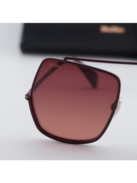 Max Mara ELSAPETITE MM0102 69F Butterfly Sunglasses - Bordeaux/Brown main image 7